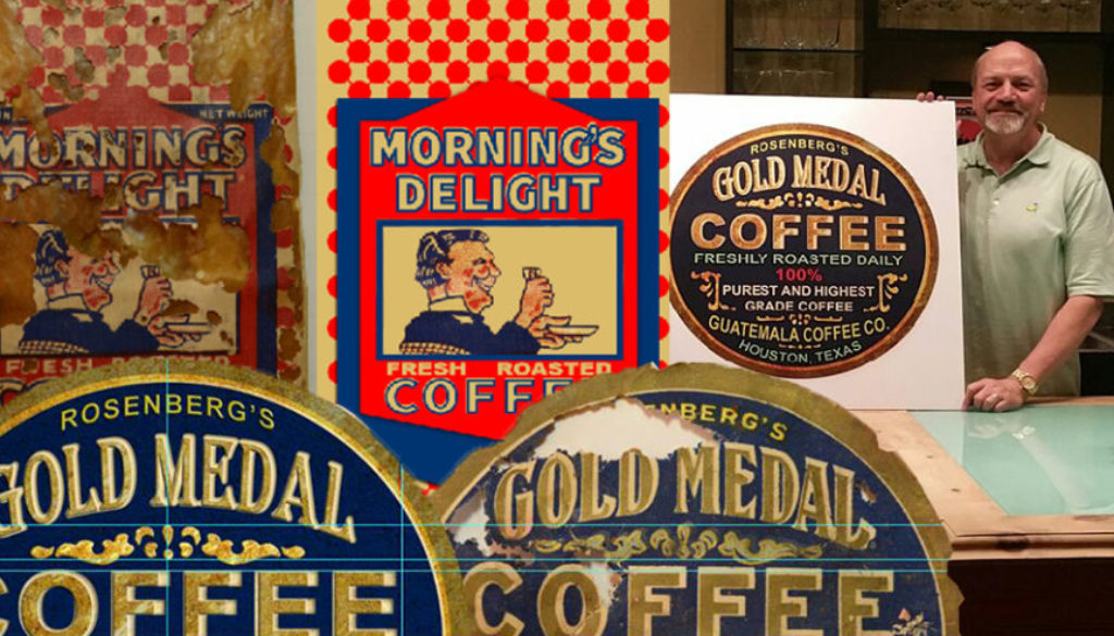 Gold Medal Coffee Graphic Restoration Project