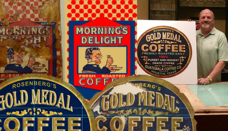 Gold Medal Coffee Graphic Restoration Project