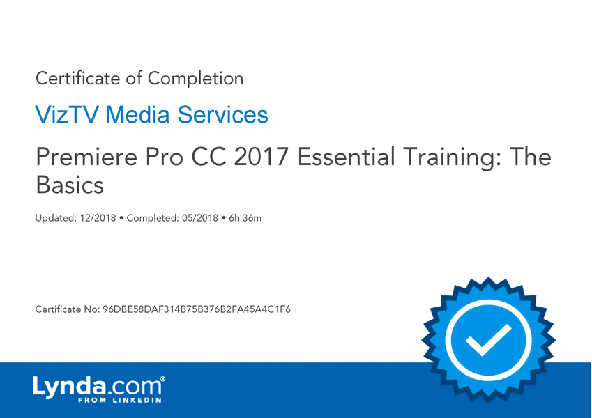 Premiere Pro CC 2017 Essential Training